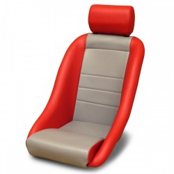 COBRA/コブラ CLASSIC（クラシック）レッド×グレーレザー ヘッドレスト付 Mark1 spec. 【大型商品】