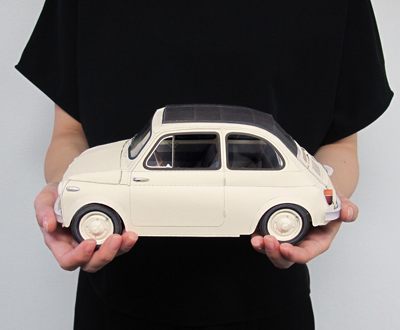 フィアット 500 FIAT ペーパークラフト 置物 一点物 フィアット 500 FIAT ペーパークラフト 置物 一点物