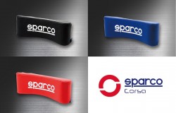 sparco corsa/スパルコ コルサ ネックピロー/ブラック・ブルー・レッド