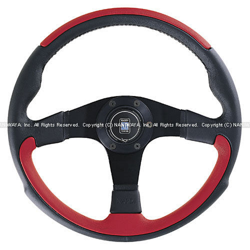 NARDI/ナルディ LEADER（リーダー） ブラック/レッドレザー＆ブラックスポーク 商品番号：N807